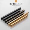 Manija Extendida para Puerta de Gabinete Superior al por Mayor Oro Negro Lujo Ligero Minimalista Gabinete Armario Manija Extra Larga Una Puerta hasta Arriba