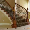 Pasamanos Europeos de Hierro para Escaleras, Escaleras de Artesanía Metálica, Artesanías de Hierro para el Hogar, Pasamanos Forjado para Interiores, Accesorios