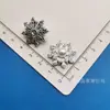 Corona de Perlas y Pedrería Estilo Chanel Corazón Flor de Cinco Pétalos Accesorios de Plástico para Manualidades Pasador Funda de Teléfono Hebilla de Zapato Pegatina