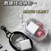 Bolsa de armazenamento de cabo de dados transparente para viagem, proteção de gerenciamento de cabo de carregador digital, bolsa portátil de armazenamento multiuso visual