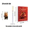 Calendario de cuenta atrás de Navidad 2026 transfronterizo, caja sorpresa, mini colgante de marmota, caja de regalo de calendario de Navidad