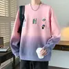 Sudadera Enbu para Hombre, Nuevo Estilo Primavera y Otoño, Suéter de Cuello Redondo, Camiseta de Manga Larga de Marca Moderna, Top Holgado Elegante, Camiseta Base