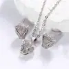 Pendientes y Collares Creativos con Diseño Exquisito de Animales Europeos y Americanos, con Monturas de Cobre e Incrustaciones de Circonita, Directamente de la Fábrica Fuente