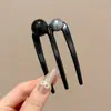 Ferramenta Preguiçosa para Penteado Fazer Coque Pente de Quatro Dentes Grampo de Cabelo Inserção Reversa Clipes de Cabelo Grampo de Cabelo em Forma de U Acessório de Penteado para Mulheres