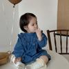 Ropa de Otoño para Bebés y Niños, Ropa de Otoño para Niñas, Ropa Infantil Estilo Coreano, Vestido de Hongo de Doble Capa para Bebé, Falda de Mezclilla de Otoño para Bebé
