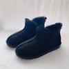 Botas de Neve de Pele de Ovelha Peça Única Outono e Inverno Masculinas Inverno Quente Antiderrapante Tamanho Grande Sapatos Preguiçosos Calçar Fácil Botas de Pele de Ovelha Masculinas