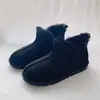 Botas de Neve de Pele de Ovelha Shearling Personalizadas para Homem Quentes Antiderrapantes Tamanho Grande Slip-on Botas de Couro com Lã para Homem