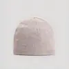 Gorro de Punto de Cachemira Pura para Otoño e Invierno para Mujer, Gorro de Lana de Moda Cálido para Protección de Orejas, Versátil para Circunferencia de Cabeza Grande, Gorro de Pescador de Color Sólido