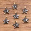 10 Colgantes de Acero Inoxidable Multicolor Dorado de Doble Cara con Goteo de Aceite para Peces, Cangrejos, Delfines, Corales, Caballitos de Mar DIY para Viajes de Commuting a la Moda