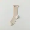 Meias de Seda para Mulheres, Meias de Cano Médio, Meias Finas de Verão Sem Costura, Estilo Ballet com Renda, Meias Largas de Verão para Combinar com Sapatos Pequenos de Couro