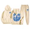 Conjunto de Moletom com Estampa Casual Outono/Inverno 2026 e Calça Simples com Estampa