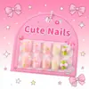 Piezas de Arte para Uñas de Dibujos Animados para Niños, Piezas de Uñas Portátiles Hechas a Mano de Anime Lindas, Parches de Uñas Terminados, Uñas Postizas, Piezas de Uñas