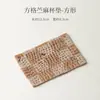 Porta-copos Redondo de Ráfia, Pano de Chá Absorbente de Tecido, Tapete Isolante de Calor para Xícara de Chá e Bule de Chá na Mesa, Bandeja de Chá Pequena Estilo Chinês, Acessórios para Cerimônia do Chá
