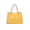 Bolsa de Ombro de Linho Nova Outono 2026 Feminina Grande Capacidade Cor Sólida Personalizada Moda Casual Bolsa Tote Portátil