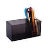 Acrílico Transparente Almacenamiento Portalápices 2 Compartimentos Papelería Simple Caja de Almacenamiento Organizador Escritorio Misceláneo Pluma Marcadora