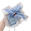 Versátil Accesorio para el Cabello Scrunchie de Encaje de Alta Elasticidad, Coleta Dulce Estilo Pastoral, Diadema Cuadrada Floral para el Cabello, Accesorio para el Cabello para Mujer