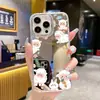 Funda de Teléfono Adorable de Oveja y Conejo Pintada a Mano Estilo Ins, Suave y Linda, para Apple 18 Pro, Cubierta Protectora con Espejo, iPhone 17Pm