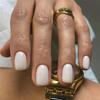 Fábrica Direta Fonte Unhas Postiças Prontas Cross-border Adesivo Quadrado Curto Branco Puro Simples Atacado Usar Armadura Atacado