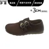 Zapatos Mary Jane para mujer estilo Birkenstock de piel plena flor con aumento interno de altura, nuevo modelo 2026, suela blanda, cómodos para los pies, zapatos sin cordones