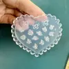 Molde de Arte para Uñas de Dibujos Animados al por Mayor Silicona de Alta Transparencia No se Pone Blanco Molde para Uñas de Epoxi Flor de Tulipán Lazo