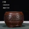 Maceta Extra Grande Clivia Orquídea Maceta Profesional de Arcilla Morada Flor de Orquídea Estilo Chino Cerámica Grande Apilable para Orquídeas De Zhu
