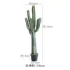 Cacto Artificial Planta Verde Decorativa em Vaso Biónica Tropical Desértica Pacote de Paisagismo Combinação Falso Cactus