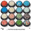 Série de Natal 16 Cores 5m Cerâmica Macia Chapéu de Natal Conjunto de Boneco de Neve Nail Art Lantejoulas Unha Polonês Cola Gotas de Cola Material de Maquiagem