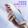 Porta Cartões Junfan para Samsung S25ULTRA Simples S23ULTRA Transparente S22 Cartão S24PLUS