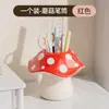 Porta-Canetas Cogumelo Fofo Organizador de Mesa Porta-Pincéis de Maquiagem Alto Valor Crianças Estudantes Escritório Porta-Canetas Criativo Ornamento