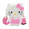 Saco mensageiro das crianças Cartoon Cartoon bonito ins estilo estudante Olá gatinho Sanrio bolsa de silicone moeda