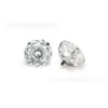 Aretes de Titanio F136 con Zirconia Octagonal Corte Milenio, Piercings de Lengua, Piercings Corporales, Tornillos de Hélice para Oreja, Piezas de Repuesto