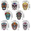 40 Adesivos de Decoração de Festa Dia dos Mortos Mexicano Adesivos de Tatuagem de Caveira de Halloween Dia dos Mortos