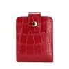 Sobre Rojo Boca de Cocodrilo Moda con Espejo Bolsa Cosmética Portátil Mini Bolsa de Almacenamiento de Lápiz Labial