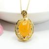 Pingente de Âmbar Natural Guan Yu Colar Mel Completo Cera de Abelha Antiga Joias Vintage Atacado de Fábrica Dropshipping S3111706