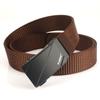 Cinturón táctico con hebilla automática de aleación informal para exteriores para hombre, cinturón de jeans tejido de nailon sin dientes, de generación en generación
