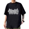 Verão Europeu e Americano Dark Short Sleeve Top Masculino e Feminino Casual Gothic Couple Harajuku Grande Tamanho Spider Print T-Shirt