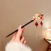 Grampo elegante e versátil de ginkgo para cabelos finos, grampo em U de nicho para a parte de trás da cabeça, grampo em forma de crescente