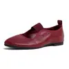 Zapatos Planos Tipo Abuela Slip-On Punta Redonda Francesa Correa Elástica Versátiles y Cómodos Zapatos Mary Jane para Mujer Nuevo Estilo Primavera y Verano 2025
