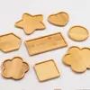 Bandeja Redonda de Madera de Bambú Traje para Niños Posavasos Transfronterizo DIY Fondo Embrión Material para Hacer Posavasos de Mosaico Carnoso
