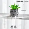 Simples criativo pendurado pés boneca cimento cilindro simulação suculenta planta vaso sala de estar decoração para casa fabricantes atacado