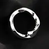 Anillo Mobius Plateado para Hombres y Mujeres, Anillo Sencillo de Nicho para Niños y Niñas, Regalo del Año del Dragón, Venta Directa de Fábrica