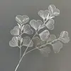 Flores Falsas, Diseño de Escena de Flores Artificiales, Ramos Serie Plata, Decoraciones para Bodas, Flores Plateadas, Adornos para Paisajismo del Hogar
