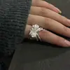 Anillo de Mariposa Fresco y Minimalista para Mujer, con Diseño de Lazo y un Ambiente Dulce y Elegante, Anillo Abierto Ajustable