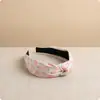 Faixa de cabelo de alta qualidade, da moda, estilo coreano, para meninas, acessório de cabelo de tecido com nó de fruta, versátil, simples, fofo e doce