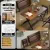 Mesa cuadrada de madera maciza tallada a mano, mesa cuadrada para jugar Guandan, mesa de centro, mesa de mahjong plegable, mesa de comedor pequeña para uso doméstico