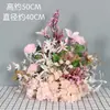 Novos Adereços de Casamento: Suporte de Arranjo de Flores em Ferro Forjado, Suporte de Flores Pequeno em Forma de Cintura, Decoração de Flores para Mesa de Casamento, Coluna de Flores Geométrica