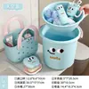 Juego de lavabo y cubo para dormitorio con asa, cubo de lavado y almacenamiento para dormitorio estudiantil, cubo de plástico portátil para el hogar para bañarse
