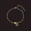 Pulsera de Acero Inoxidable Retro Simple con Letra Inglesa de Amor Transfronteriza para Mujer Pulsera de Goteo de Aceite Pulsera de Letras Dropshipping