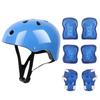 Casco Burbuja Negro Flor de Ciruelo Equipo Protector Mariposa Set de Siete Piezas para Bicicleta de Equilibrio, Patinete, Patines de Ruedas, Patines de Hielo y Esquí