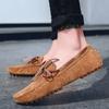 Sapatos Masculinos de Tamanho Grande 2025 Novos Quatro Estações Modernos Simples Slip-On Mocassins Transfronteiriços Outdoor Casuais Sapatos de Dirigir